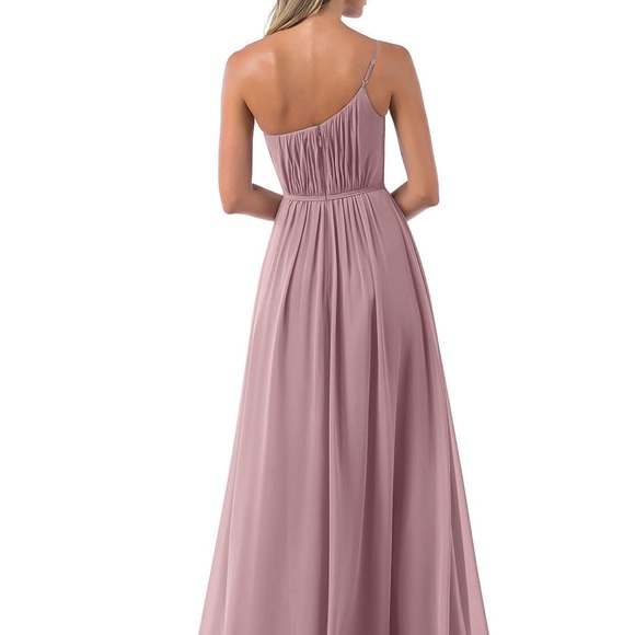 Azazie Hoya dusty rose bridesmaid dress size A12. Worn once. Hemmed to fit 5’1” - Picture 2 of 11